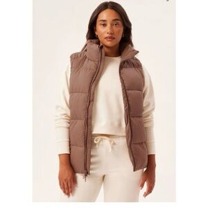 Girlfriend Collective Brown-Mauve Everyone Puffer Vest